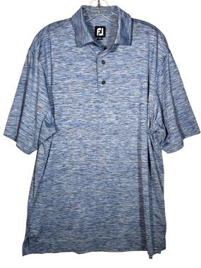 Footjoy FJ Men's Large Performance Golf Polo Heather Blue